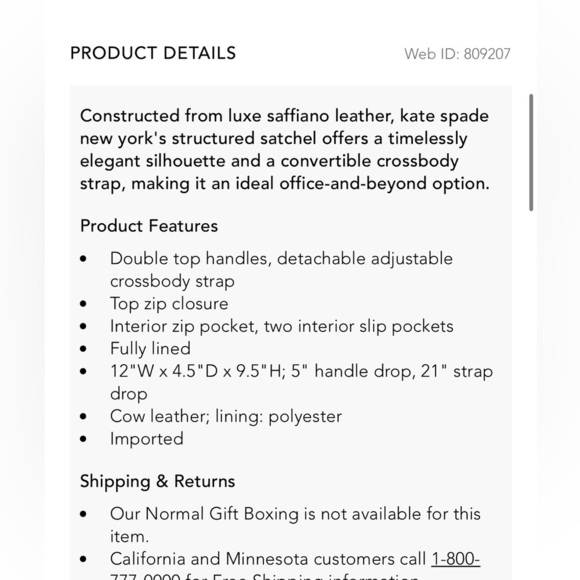 🌟SOLD🌟Like new Kate Spade Cedar Street Handbag Purse - Picture 13 of 13